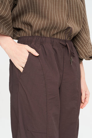 Kadın Bağcıklı Düz Renk Kargo - Paraşüt Pantolon