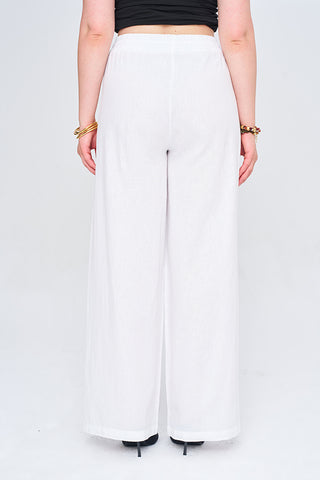 Kadın Düz Renk Wide Leg Pantolon
