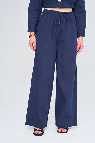 Kadın Düz Renk Wide Leg Pantolon