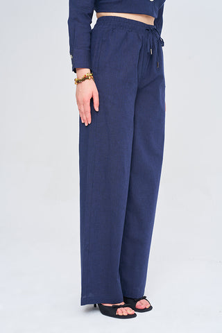 Kadın Düz Renk Wide Leg Pantolon