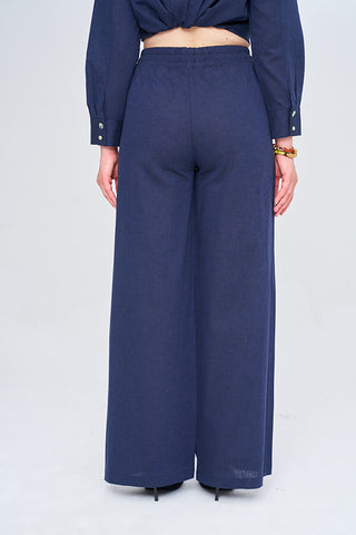 Kadın Düz Renk Wide Leg Pantolon
