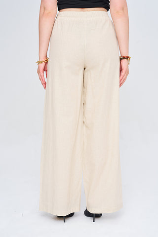 Kadın Düz Renk Wide Leg Pantolon