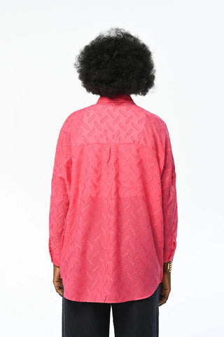 KADIN OVERSIZE DESENLİ ŞİFON İNCE GÖMLEK