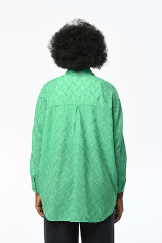 KADIN OVERSIZE DESENLİ ŞİFON İNCE GÖMLEK