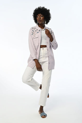 KADIN ROBASI TAŞ İŞLEMELİ GABARDİN CEKET