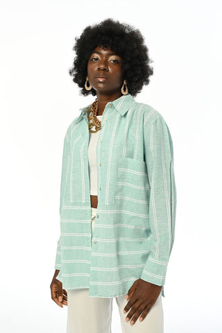 ÇİZGİLİ OVERSIZE GÖMLEK