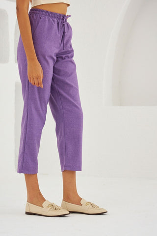 Beli Lastikli Rahat Kalıp Kumaş Pantolon