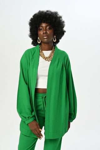 Düz Renk Oversize Kesim Kimono