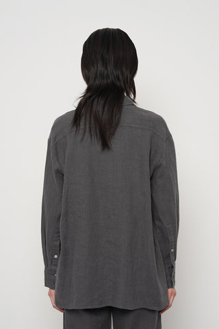 KADIN %100 KETEN YANLARI DÜĞME DETAYLI GÖMLEK