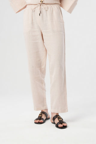 KADIN %100 İNCE KETEN REGULAR KALIP PANTOLON