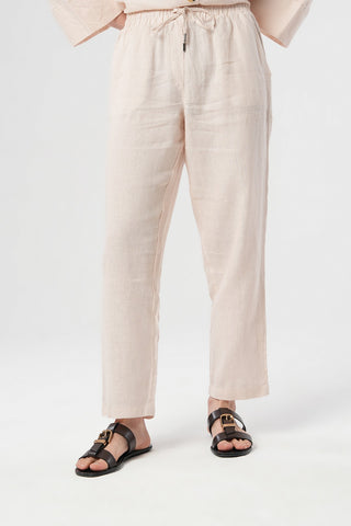 KADIN %100 İNCE KETEN REGULAR KALIP PANTOLON