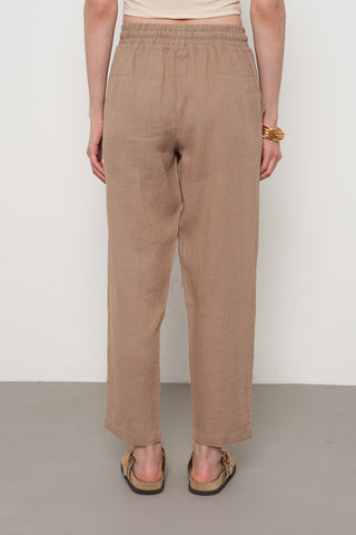 KADIN %100 İNCE KETEN REGULAR KALIP PANTOLON