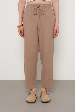 KADIN %100 İNCE KETEN REGULAR KALIP PANTOLON