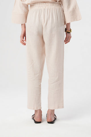 KADIN %100 İNCE KETEN REGULAR KALIP PANTOLON