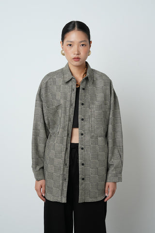 KADIN DESENLİ ÇİFT CEPLİ GÖMLEK